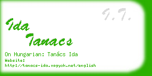 ida tanacs business card