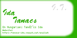 ida tanacs business card